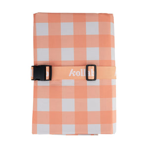 KOLLAB - Apricot Check Picnic Mat - Medium