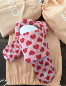 KIP & CO - I Heart You Quilted Velvet Slippers
