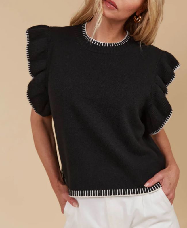 THE KINDRED CO - Athena Frill Knit Top