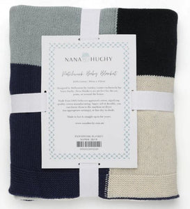 NANA HUCHY - Patchwork Baby Blanket Blue