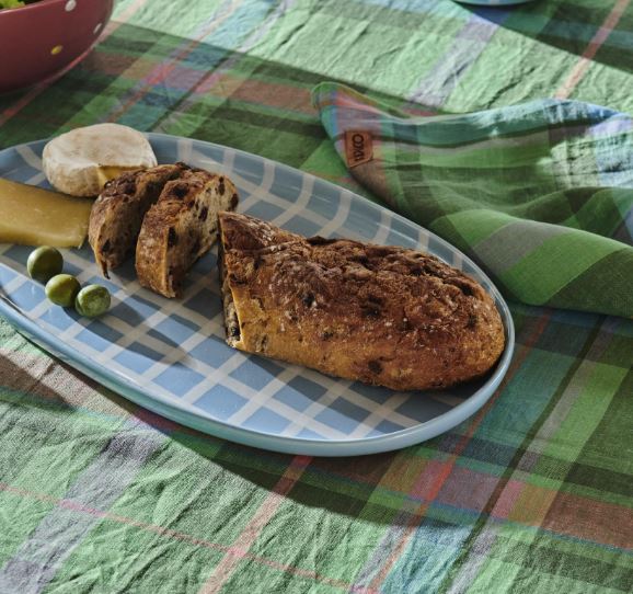 KIP & CO - Blue Bird Tartan Platter