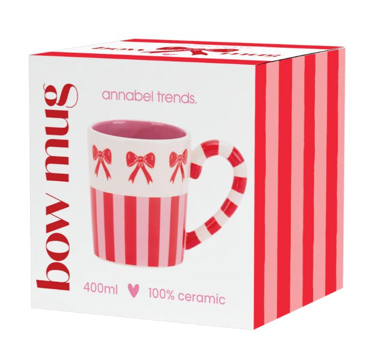 ANNABEL TRENDS - Bow & Stripe Ceramic Mug