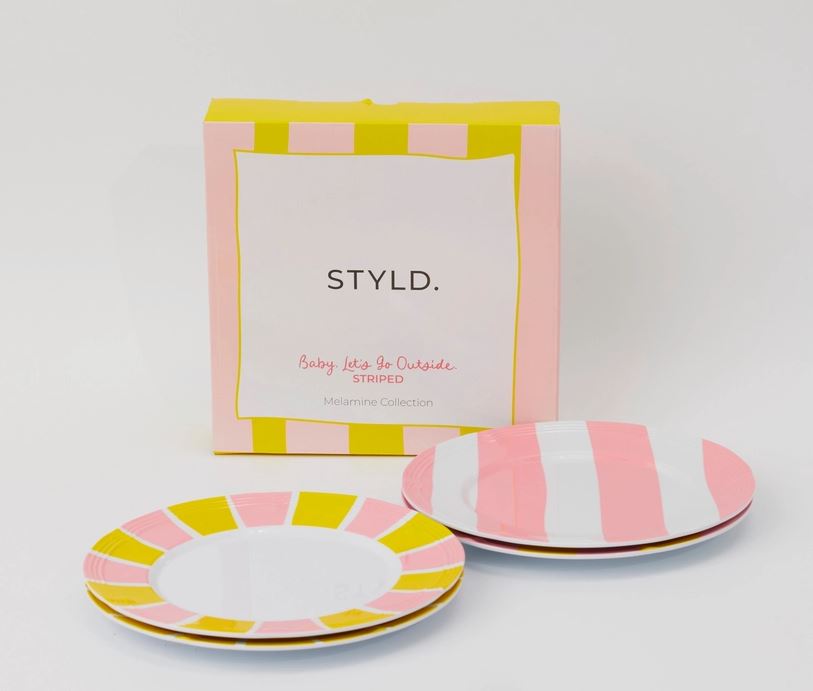 STYLD - Melamine Plate Set - Striped