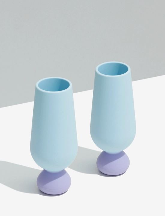 STYLD - Silicone Bubble Champagne Flute Set - Bubblegum