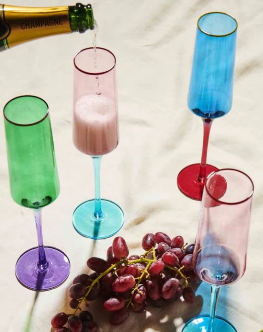 KIP & CO - Rose with a Twist Champagne Glass 2P Set