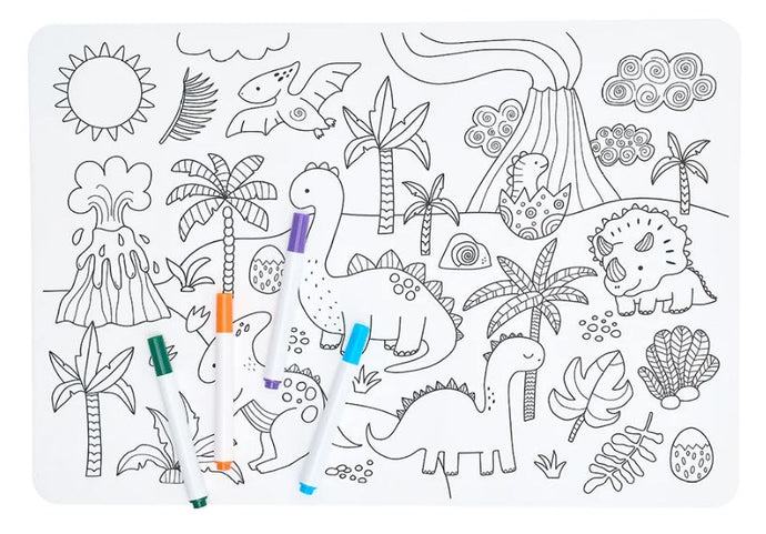 ANNABEL TRENDS - Silicone Colouring Mat - Dinosaurs