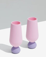 STYLD - Silicone Bubble Champagne Flute Set 2 - Fairy Floss