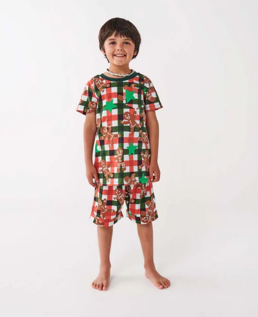KIP & CO - Gingerbread Cotton Tee & Short Pj Set