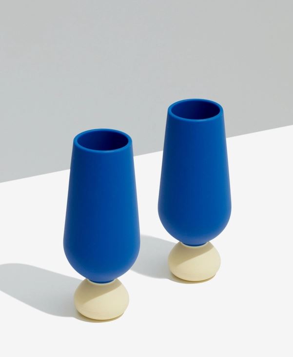 STYLD - Silicone Bubble Champagne Flute Set 2 - Pacific