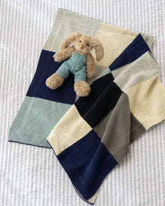 NANA HUCHY - Patchwork Baby Blanket Blue