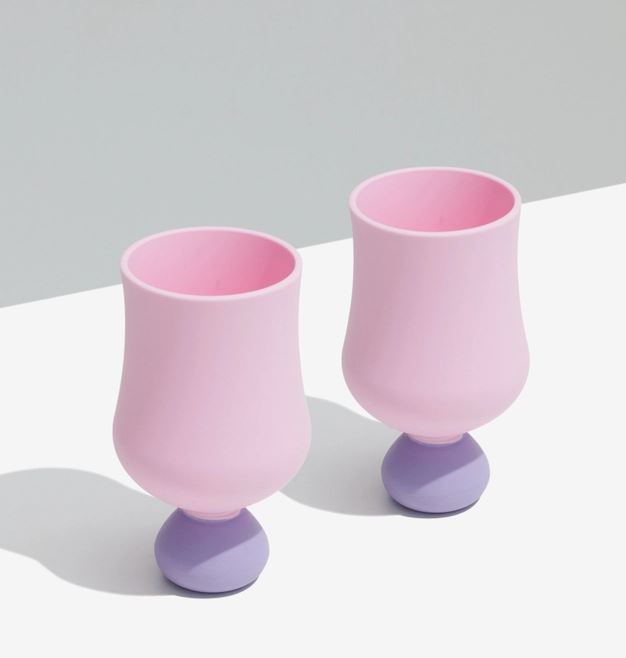 STYLD - Bubble Goblet Set - Fairy Floss