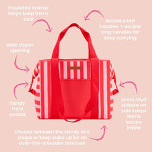 ANNABEL TRENDS - Picnic Cooler Bag - Red Stripe