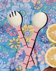 KIP & CO - Iced Vovo Striped Salad Servers