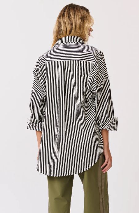 CARTEL & WILLOW - Tammy Shirt - Black/White Stripe