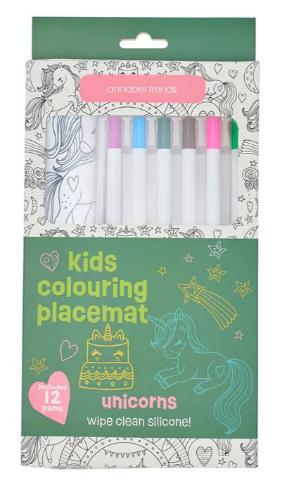 ANNABEL TRENDS - Silicone Colouring Mat - Unicorns