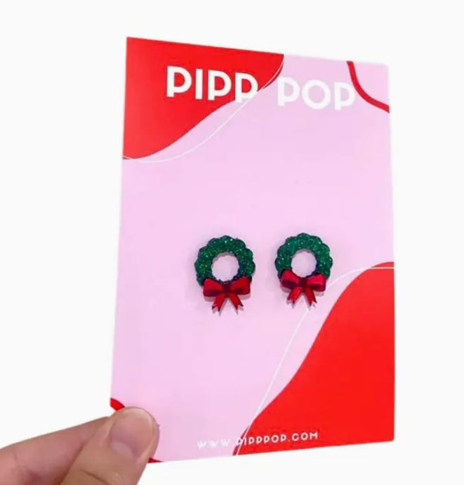 PIPP POP - Christmas Wreath Stud Earrings