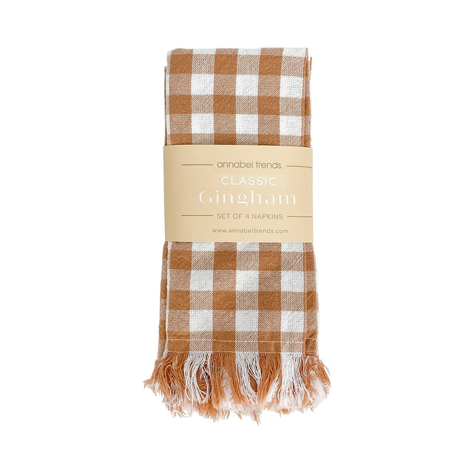 Napkin Set – Classic Gingham- Clay