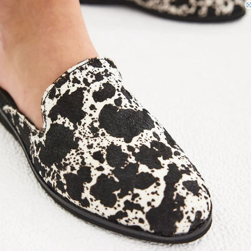 ROLLIE NATION - Derby Mule Black Cow/Black