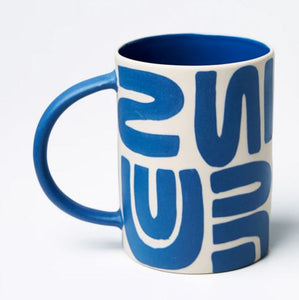 JONES & CO - Happy Mug Blue