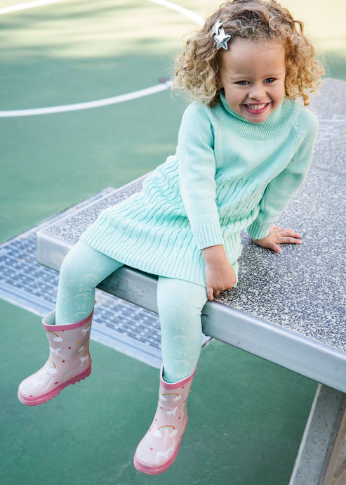 Korango - Cable Knit Dress - Mint