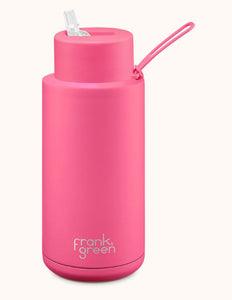 FRANK GREEN - Neon Pink Ceramic Reusable Bottle 34oz/1000mL