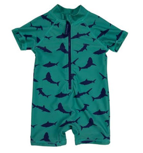 KORANGO - Shark Swimsuit - GREEN