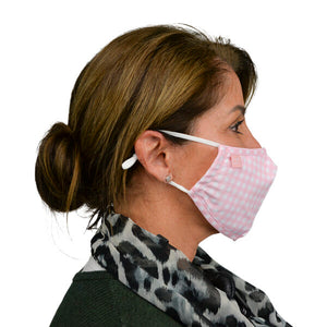 Face Mask - Small Adult - Pink Gingham