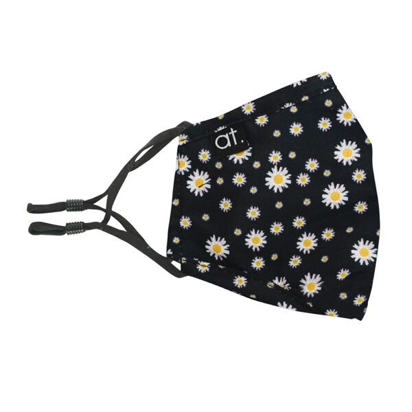 Face Mask - Small Adult - Daisy Black