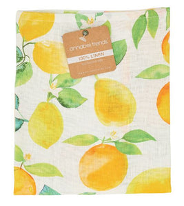 ANNABEL TRENDS - "Amalfi Citrus" Linen Tea Towel