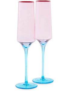 KIP & CO - Rose With A Twist Champagne Glass 2P Set