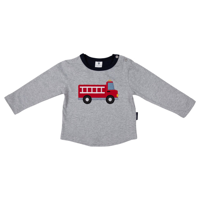KORANGO - Fire Truck Top - Grey Marle