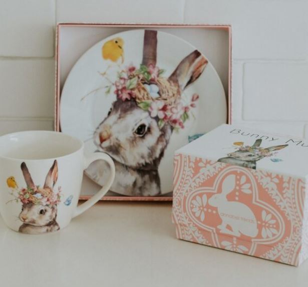 ANNABEL TRENDS - Ceramic Bunny Plate - PINK